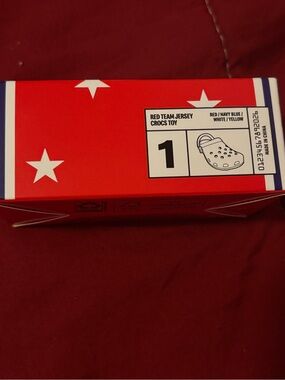 Red Team Jersey Crocs Toy - Red/White/Blue